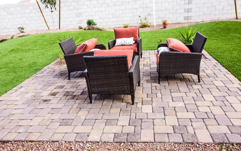 outdoor space with patio stones